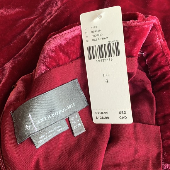 Anthropologie holiday velvet skirt XS•S - Picture 9 of 9